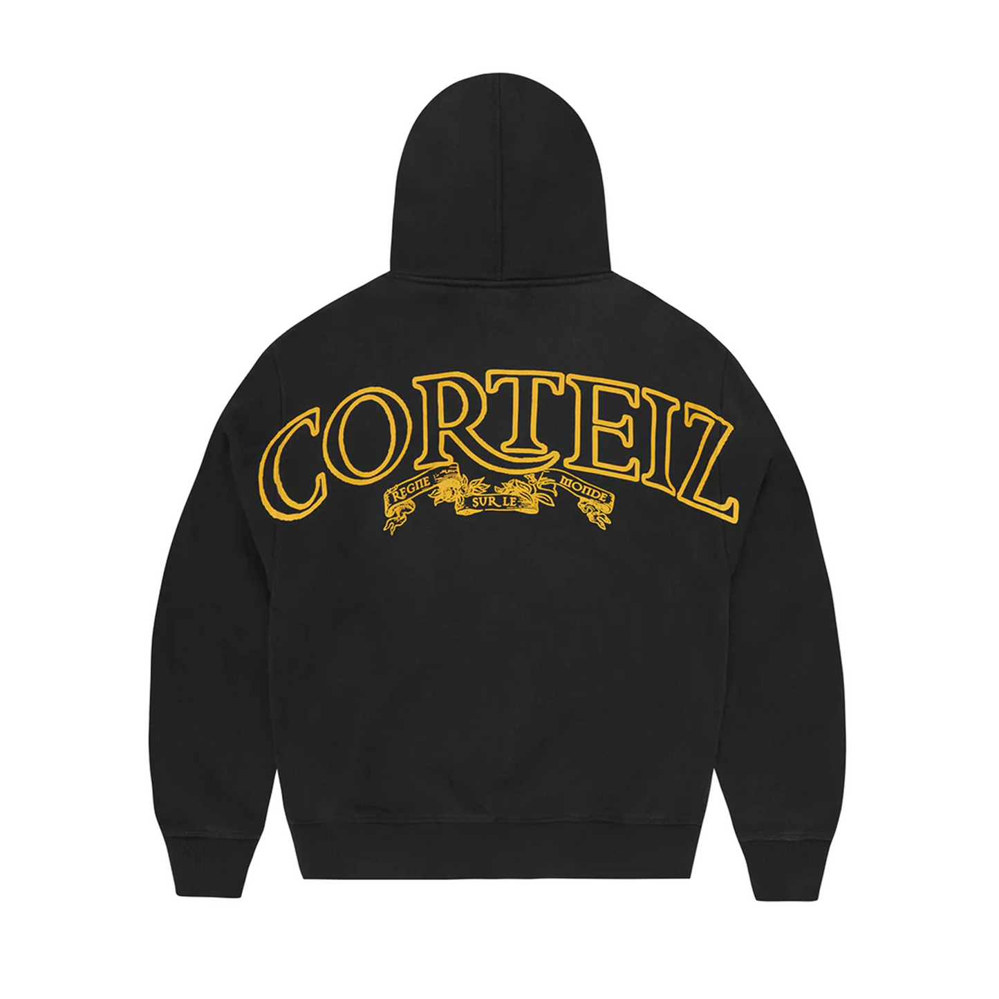 Corteiz Superior Royale Zip Hoodie 'Black/Yellow'