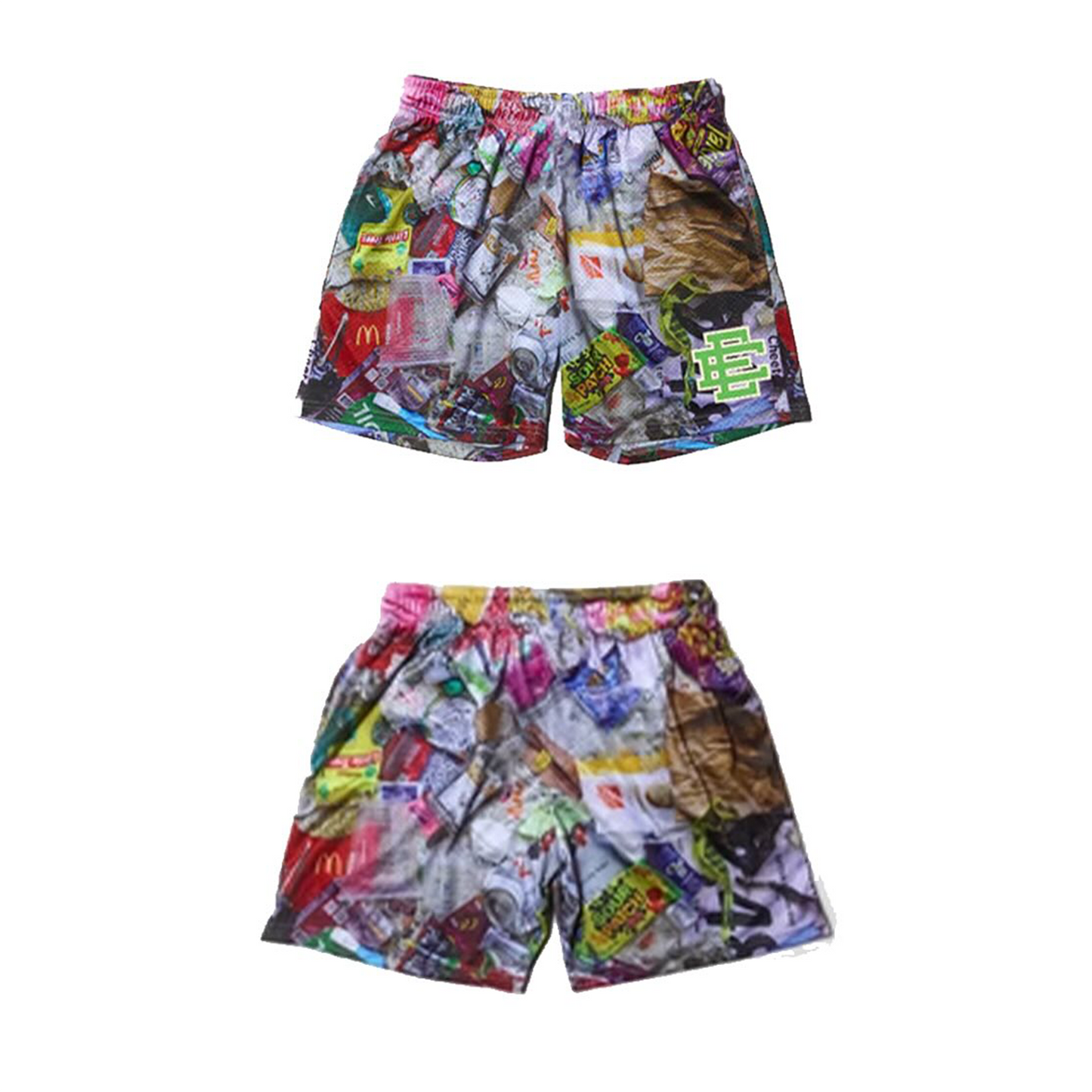 Eric Emanuel x AssPizza Garbage Mesh Shorts