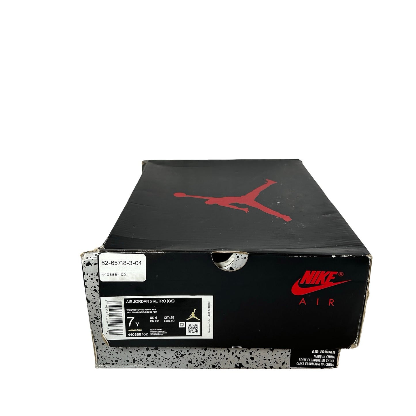 440888 102 Jordan 5 Retro Fire Rojo Plata Lengua (2020) (GS)