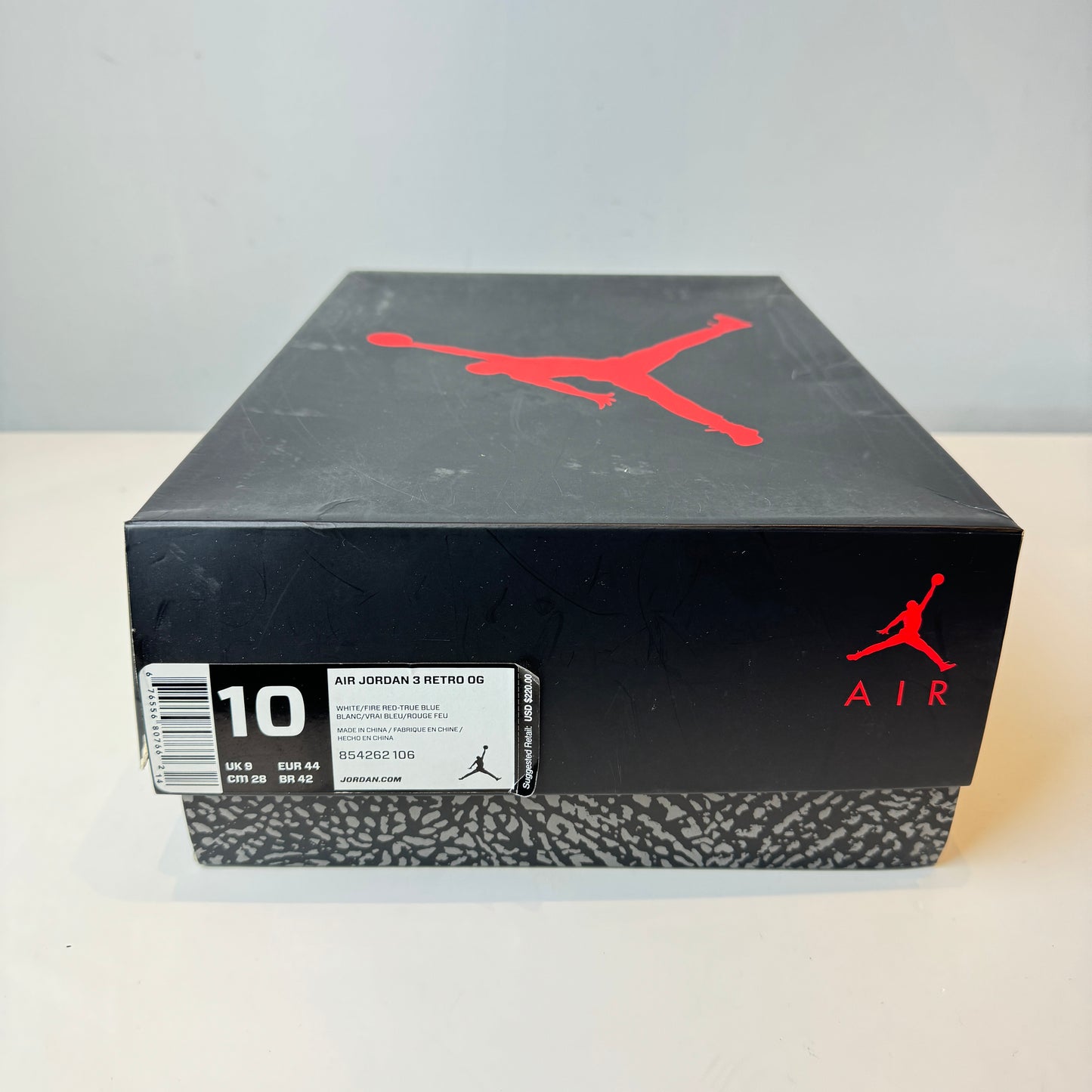 854262 106 Jordan 3 Retro Azul verdadero (2016)