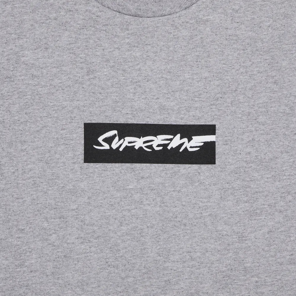 Supreme Futura Box Logo Tee Heather Grey