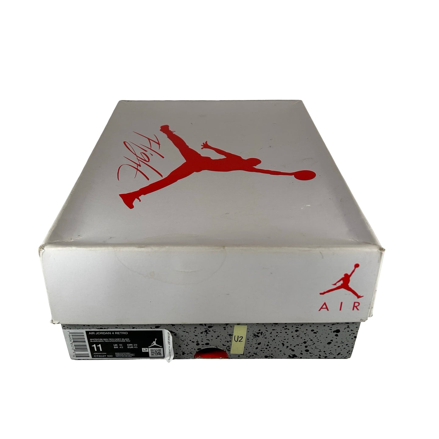 CT8527 100 Jordan 4 Retro Blanco Oreo