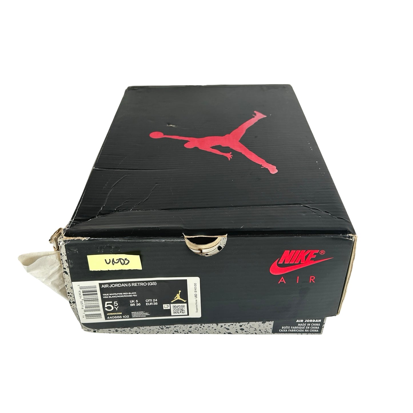440888 102 Jordan 5 Retro Fire Rojo Plata Lengua (2020) (GS)