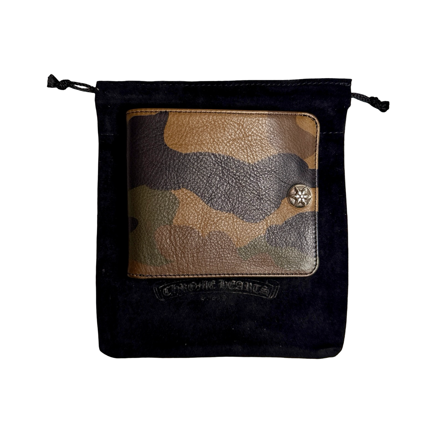 Chrome Hearts Star Button Camo Wallet