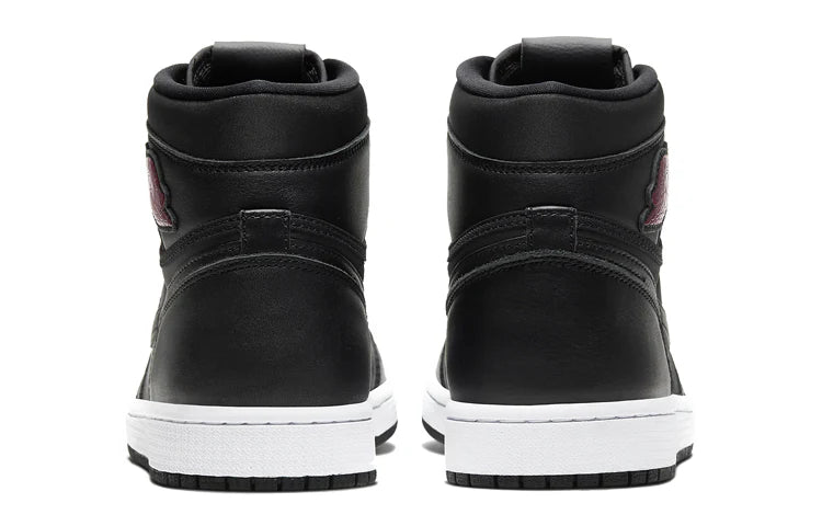 555088 060 Air Jordan 1 Retro High Black Satin Gym Red
