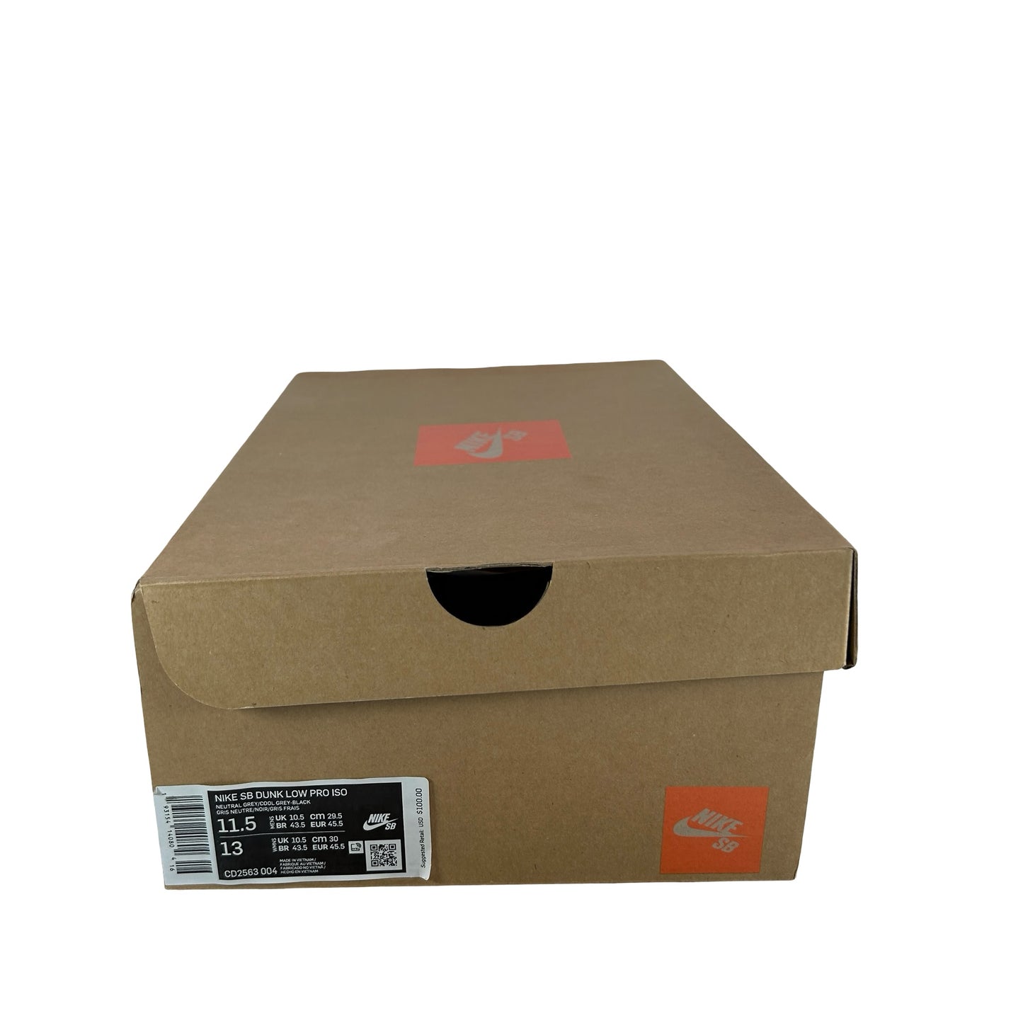 CD2563 004 Nike SB Dunk Low Etiqueta naranja infrarroja