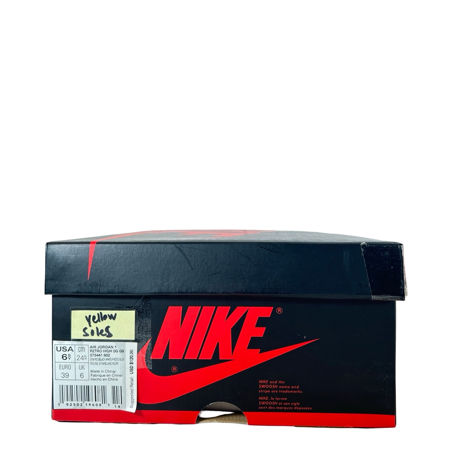 575441 602 Jordan 1 Retro High Spider-Man Origin Story (GS) - 6.5 Y (Yellowing Sole)