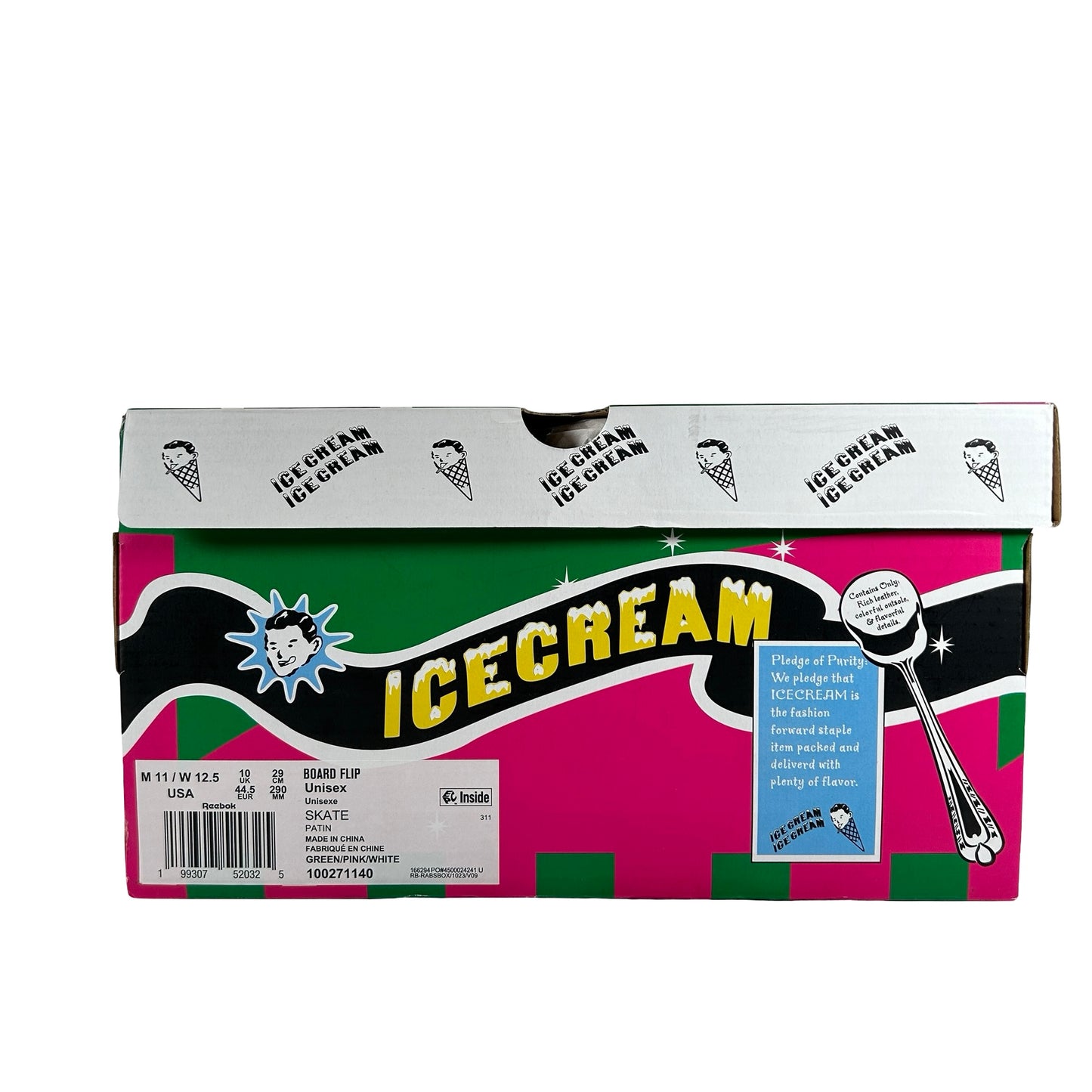 100271140 Reebok Board Flip BBC Ice Cream Green Pink