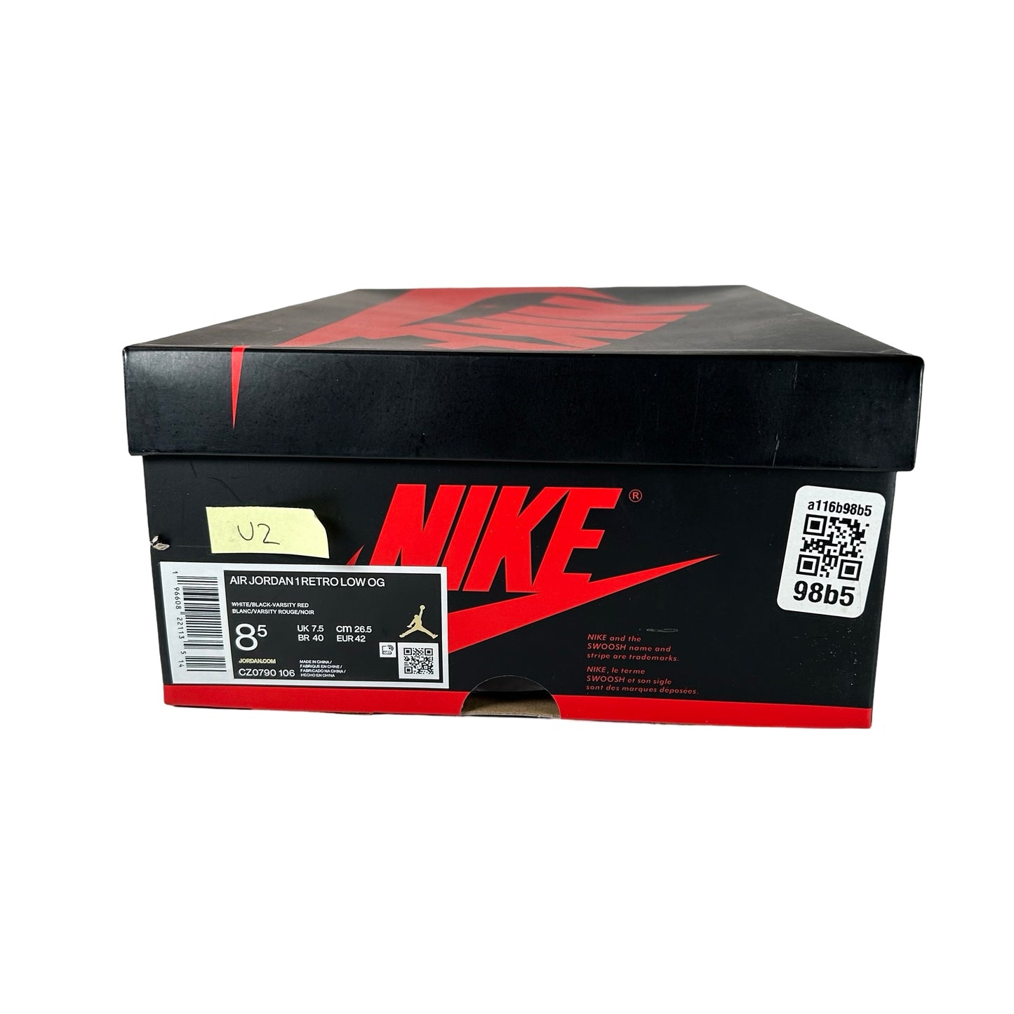 CZ0790 106 Jordan 1 Retro Low OG Punta negra (2023)