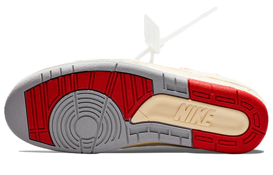 DJ4375 106 Jordan 2 Retro Low SP Blanco roto Blanco Rojo