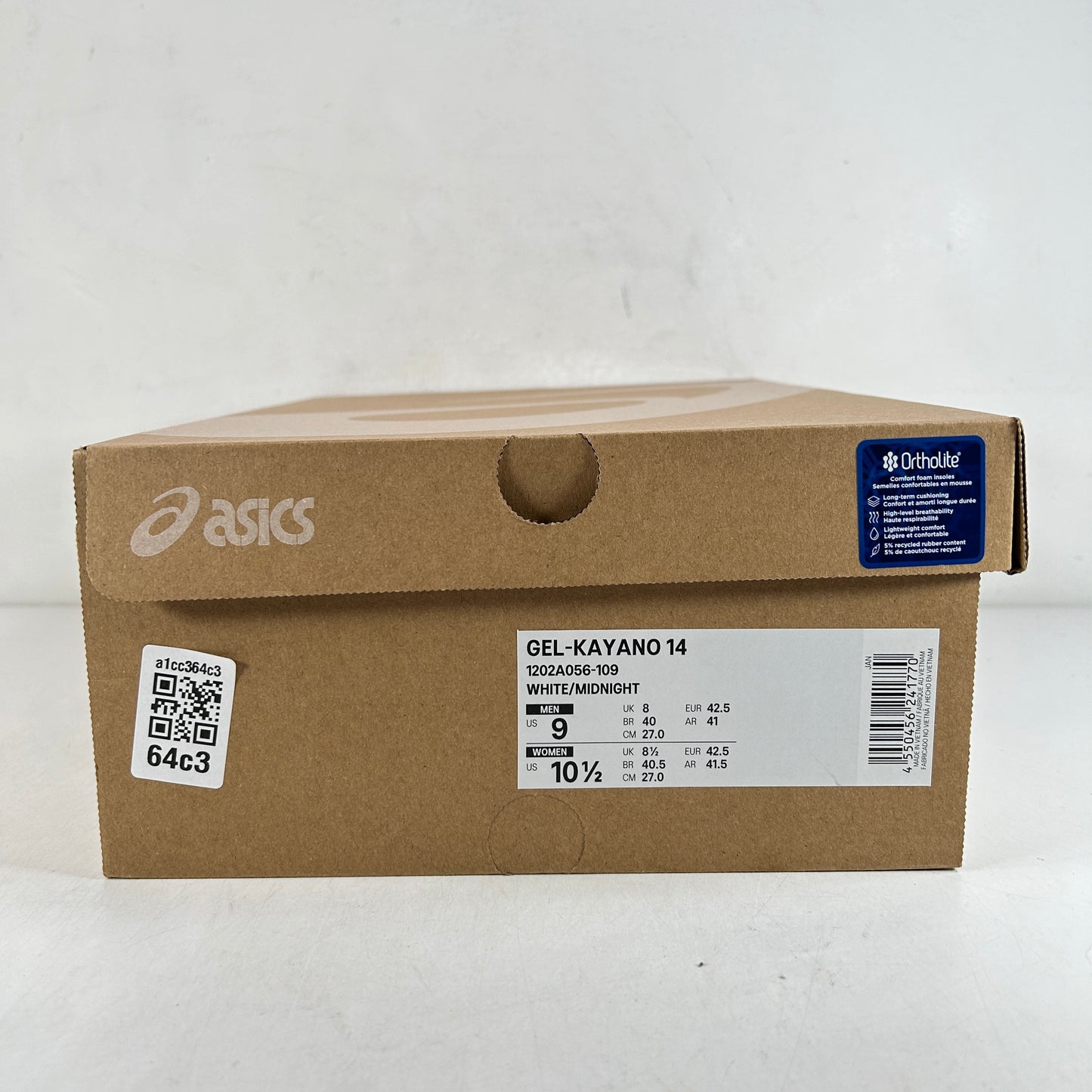 1202A056 109 ASICS Gel-Kayano 14 Blanco Medianoche (Mujeres)