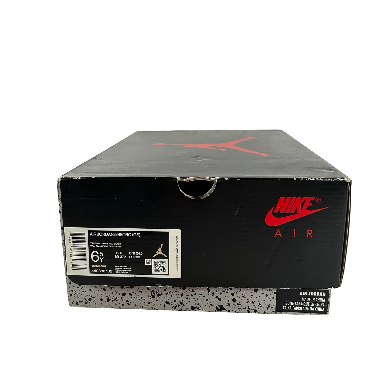 440888 102 Jordan 5 Retro Fire Rojo Plata Lengua (2020) (GS)