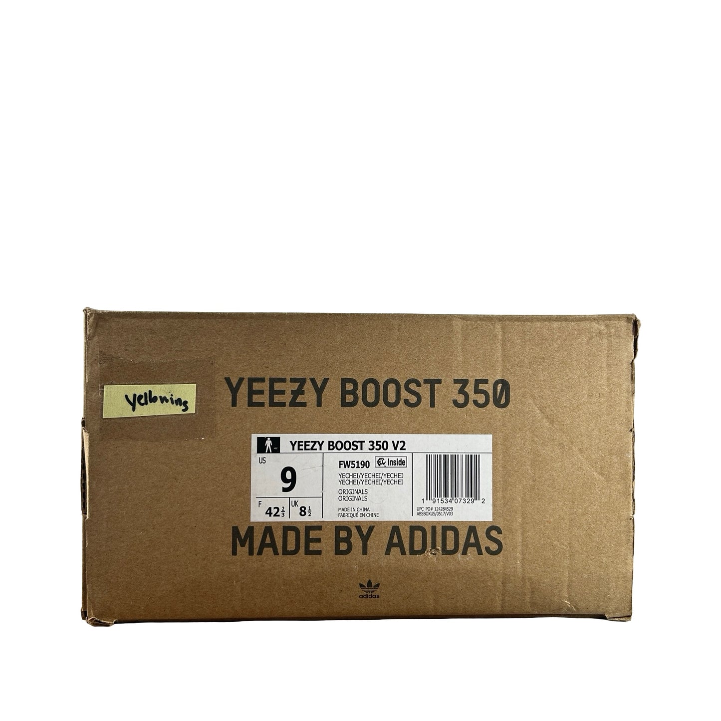 FW5190 adidas Yeezy Boost 350 V2 Yecheil (Non-Reflective) - 9 M (Yellowing Foam)