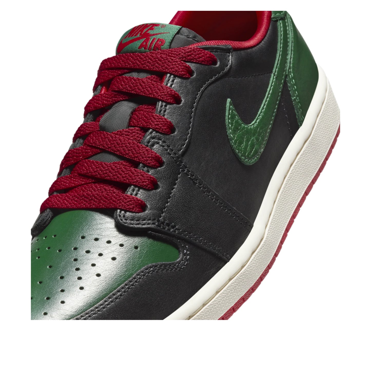 CZ0775 036 Jordan 1 Retro Low OG Gorge Green Varsity Red (Women's)