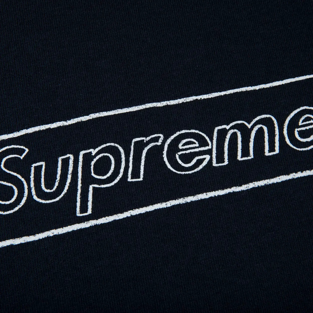 Supreme KAWS Chalk Logo Tee Navy