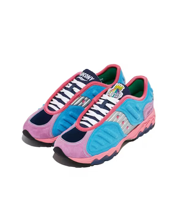 S70922 2 Saucony Matrix Jae Tips No Shoes In The House Blue Pink