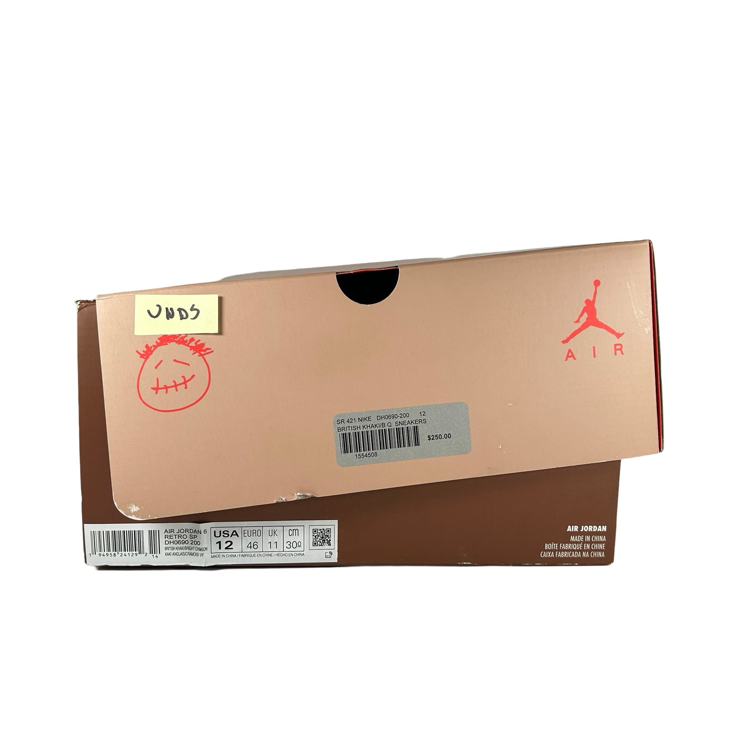 DH0690 200 Jordan 6 Retro Travis Scott Caqui británico