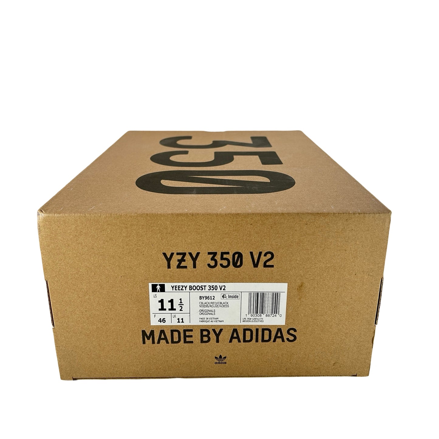 BY9612 Yeezy Boost 350 V2 Núcleo Negro Rojo