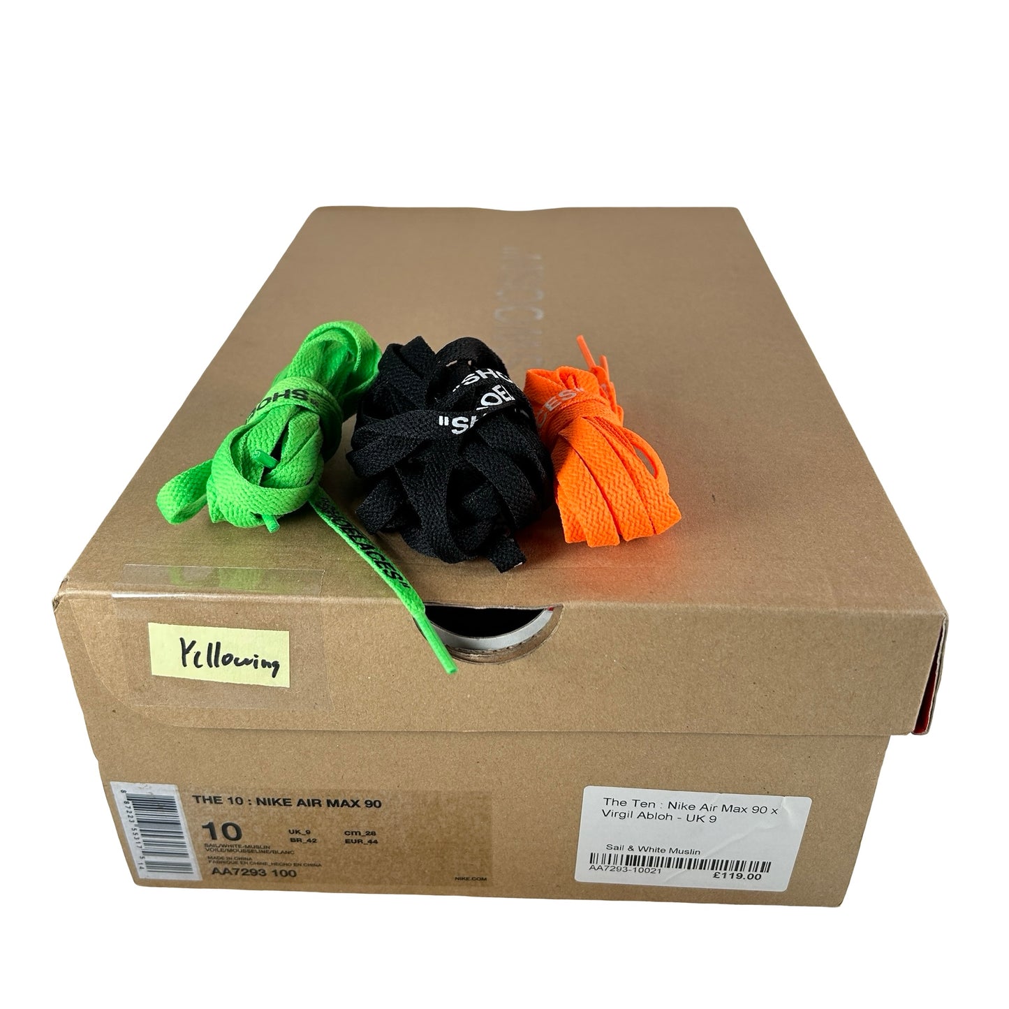 AA7293 100 Nike Air Max 90 Off-White - 10 M (Yellowing)