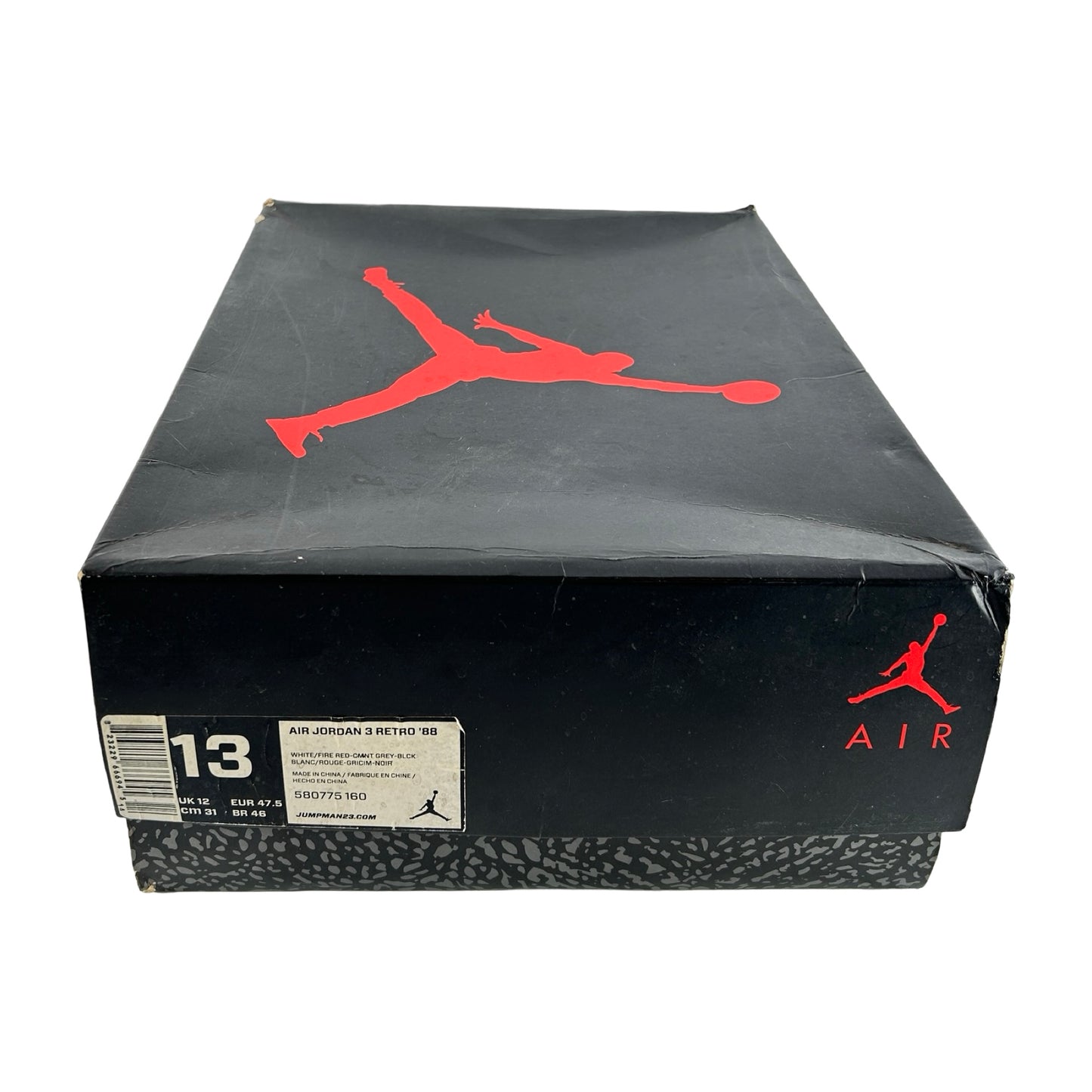580775 160 Jordan 3 Retro White Cement '88 Dunk Contest (2013) - 13 M (Used)