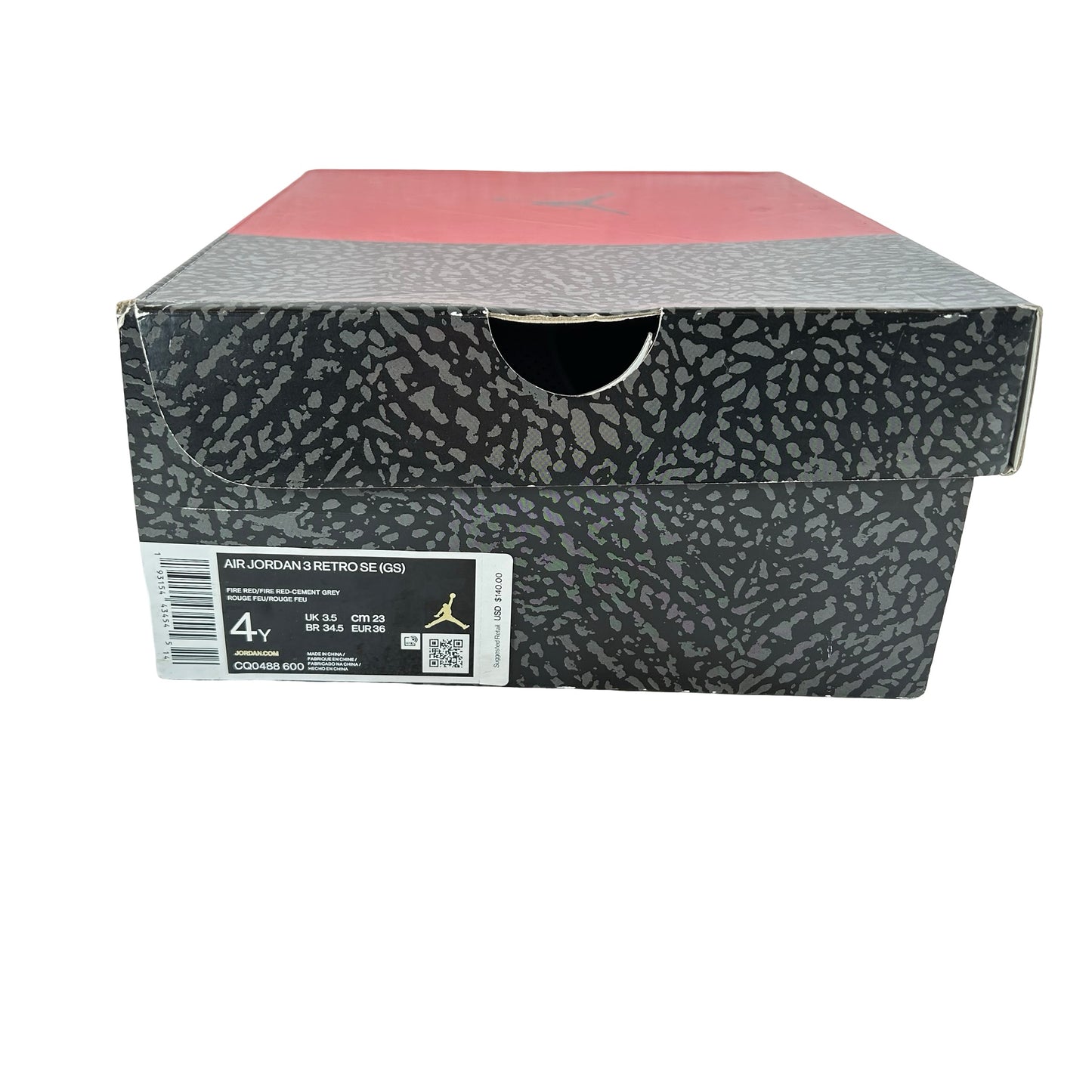 CQ0488 600 Jordan 3 Retro SE Fire Red (GS) - 4 Y (Used)