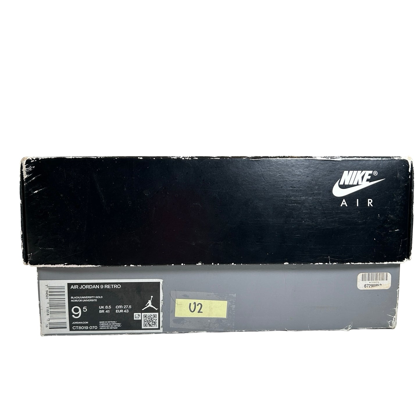 CT8019 070 Jordan 9 Retro Dark Charcoal Universidad Oro