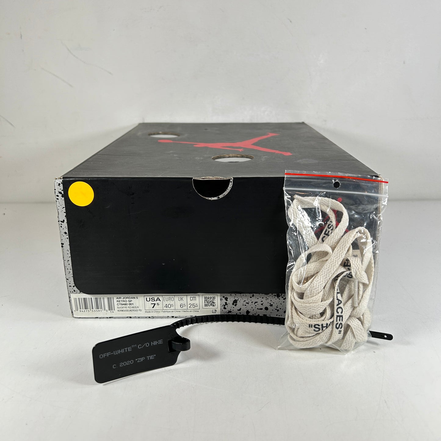CT8480 001 Jordan 5 Blanco roto Negro