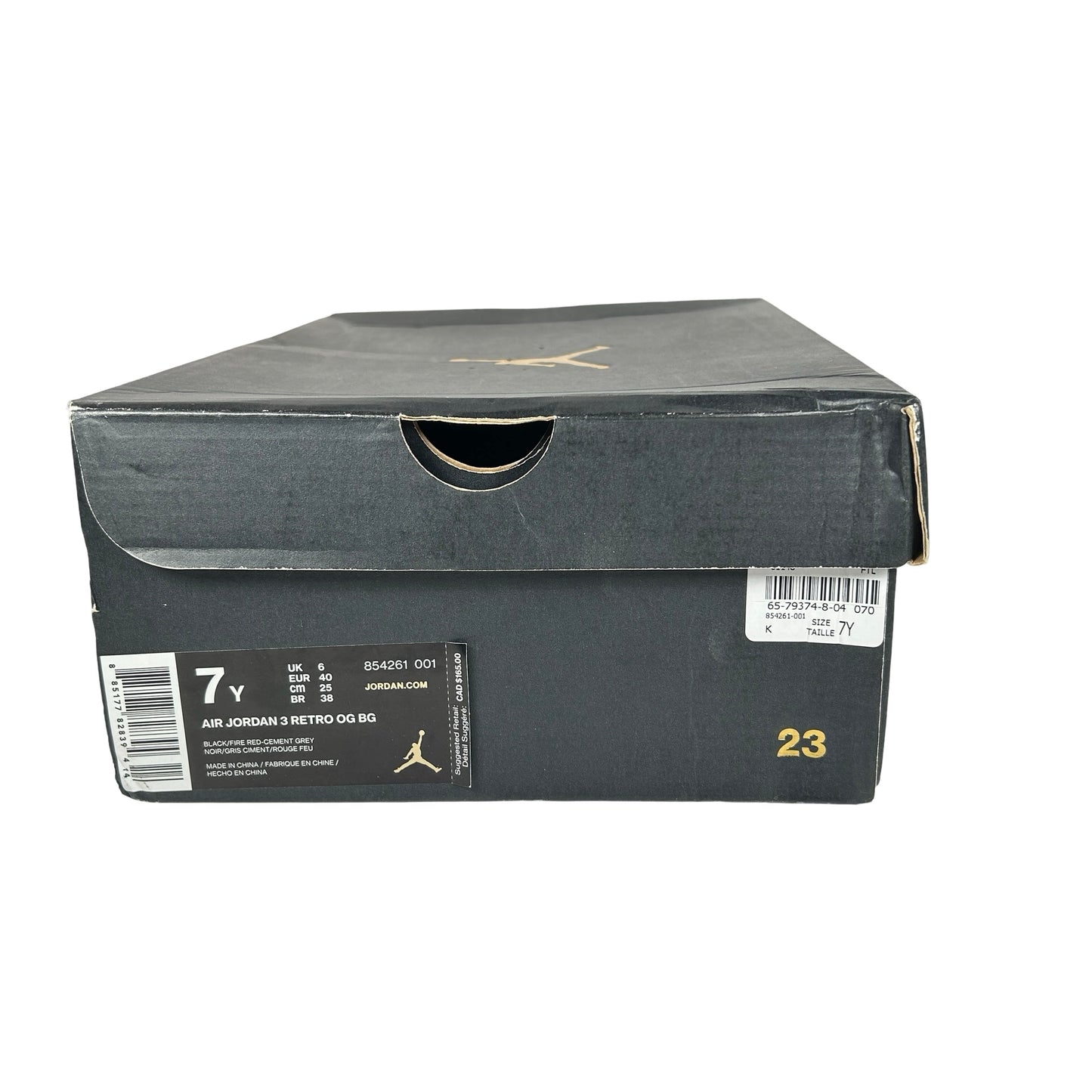 854261 001 Jordan 3 Negro Cemento GS