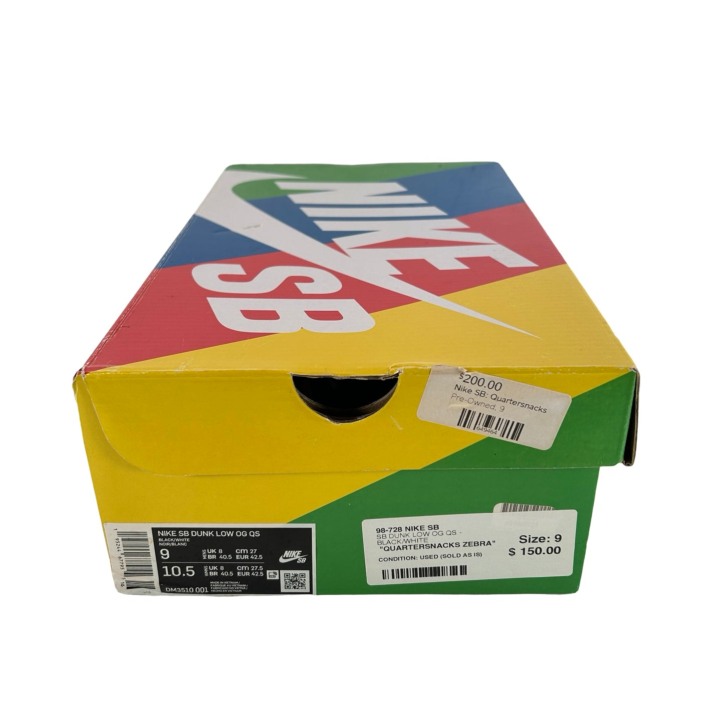 DM3510 001 SB Dunk Low Quartersnacks Cebra