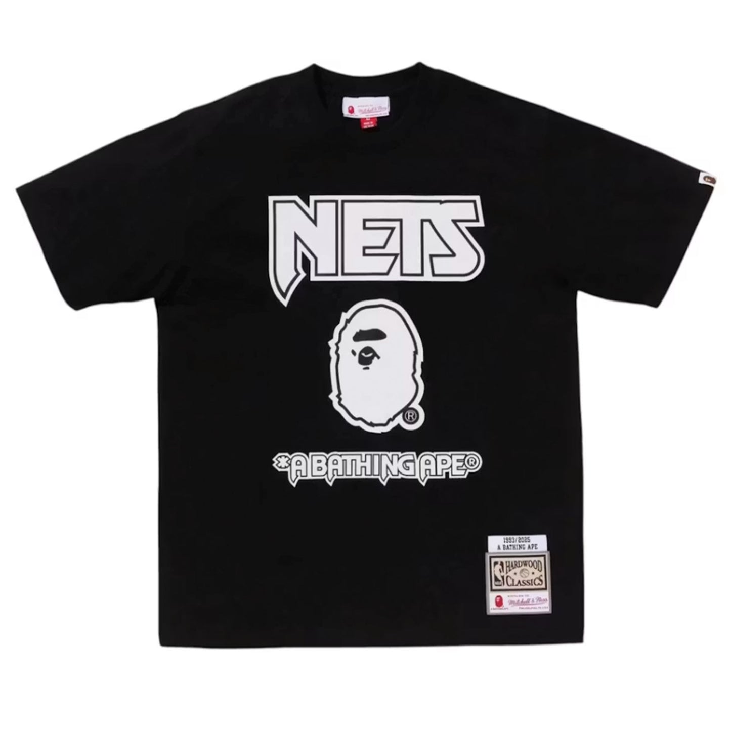BAPE x Mitchell & Ness NBA New Jersey Nets Tee Black