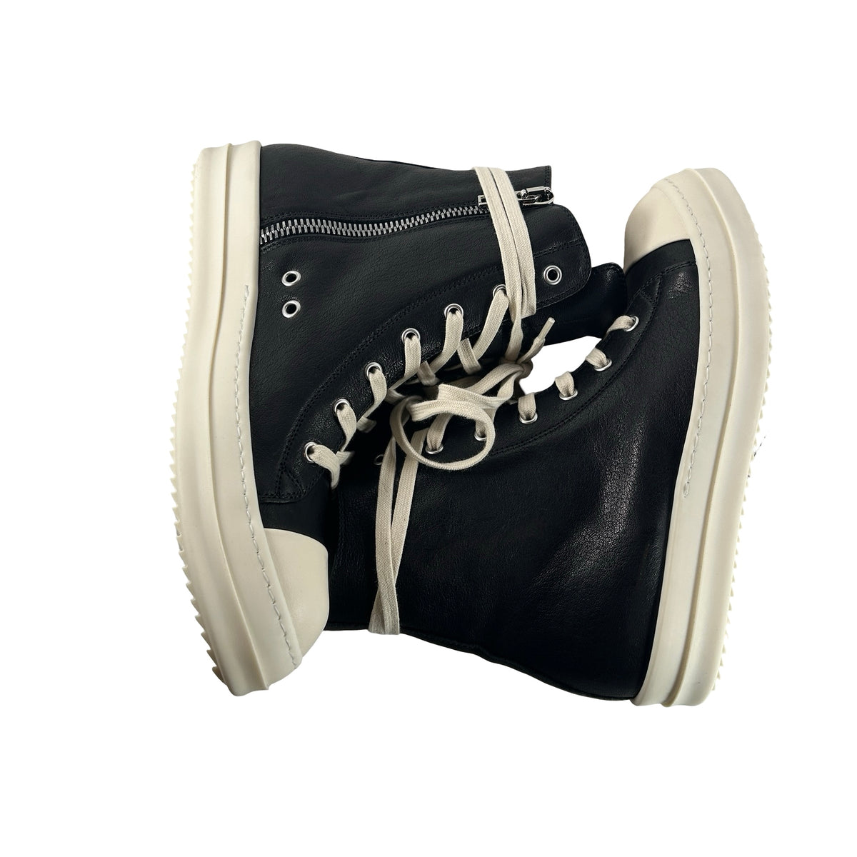RR02F4890 LGY 8411 Rick Owens Tower Sneaks High-Top Black Milk