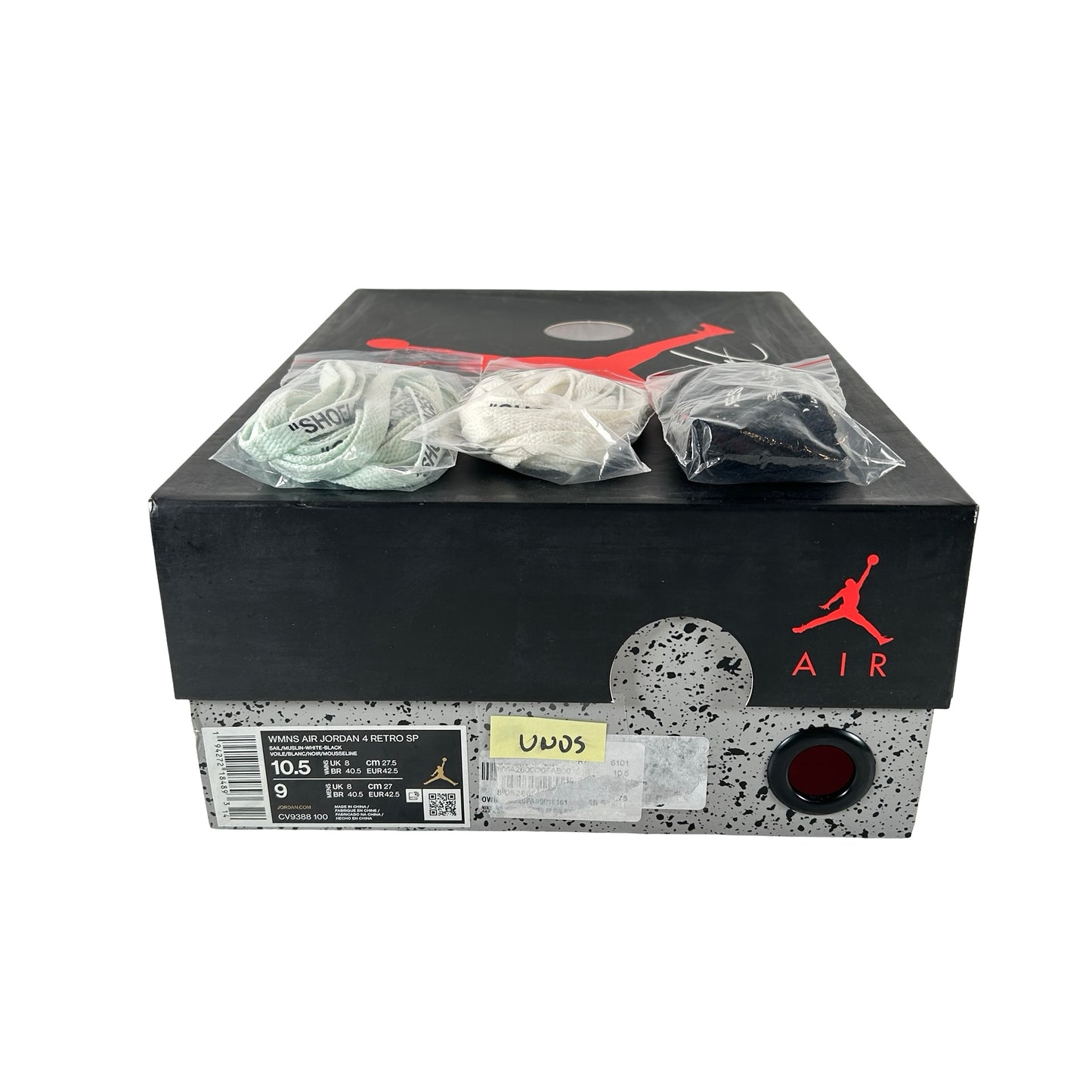 CV9388 100 Jordan 4 Vela blanquecina