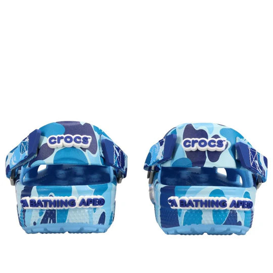 209627 4TB Crocs Classic Clog A Bathing Ape ABC Camo Blue