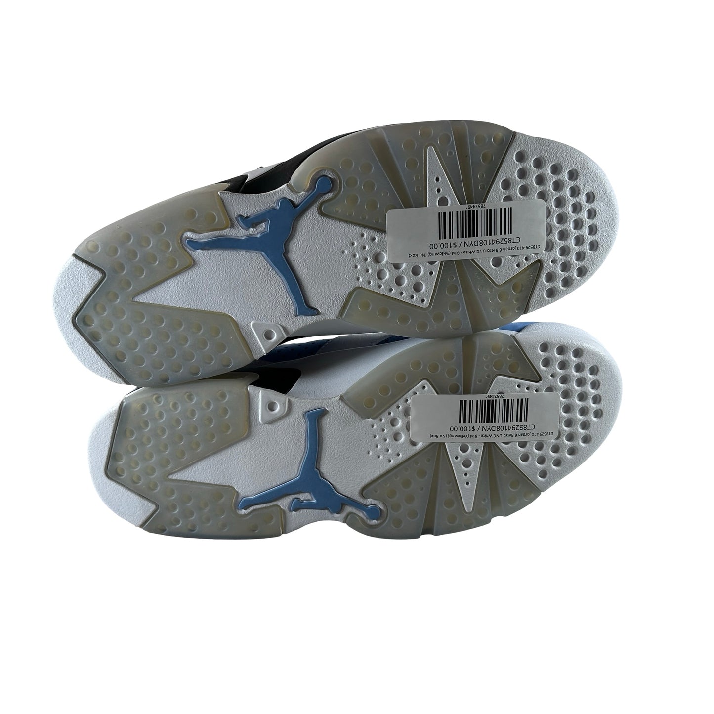 CT8529 410 Jordan 6 Retro UNC White - 8 M (Yellowing) (No Box)
