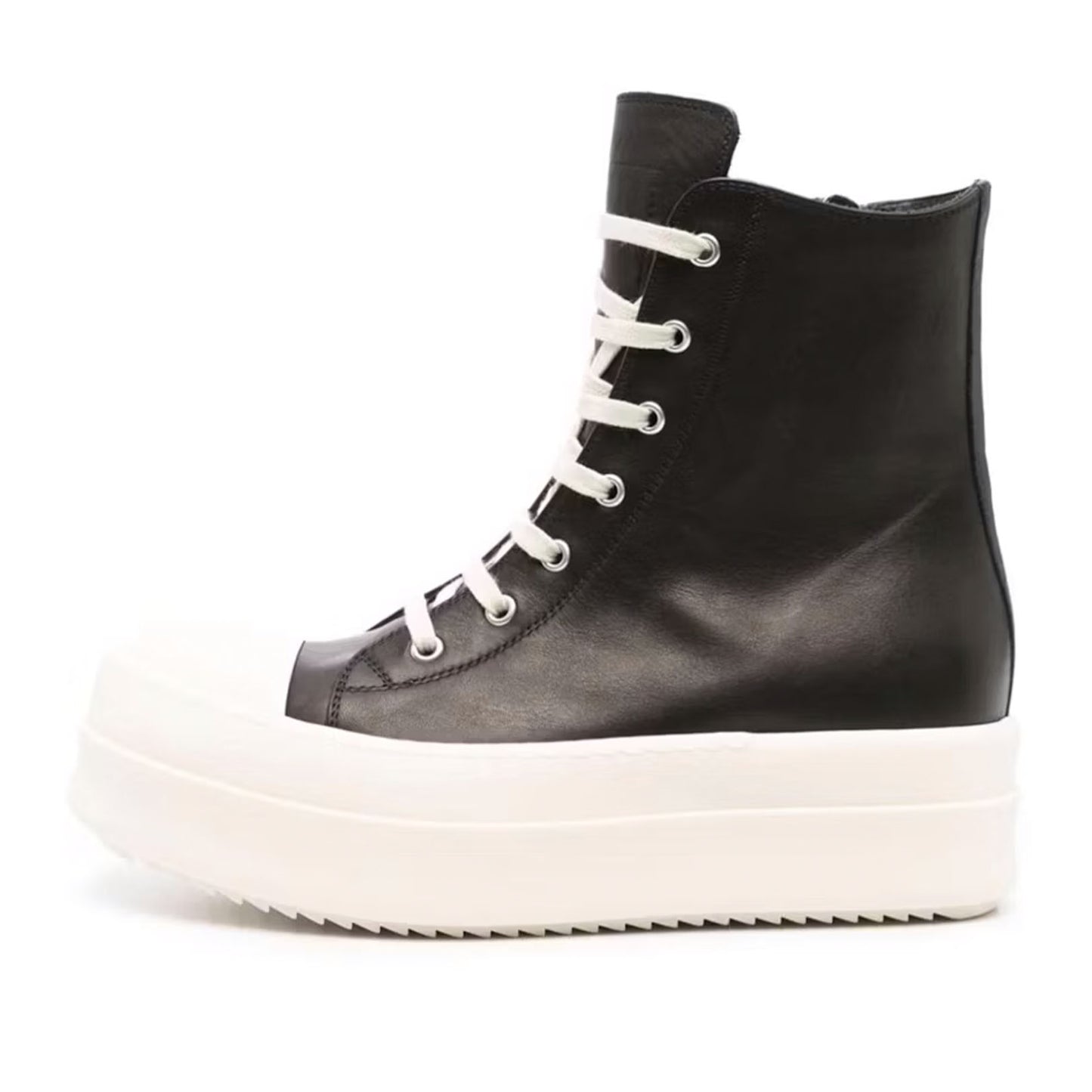 RP02D3859LOO 911 Rick Owens Porterville Runway Mega Bumper High Black Milk (Women's)