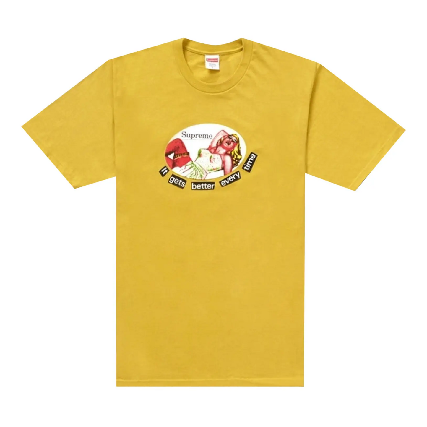 Supreme It Gets Better Every Time Tee Acid Yellow