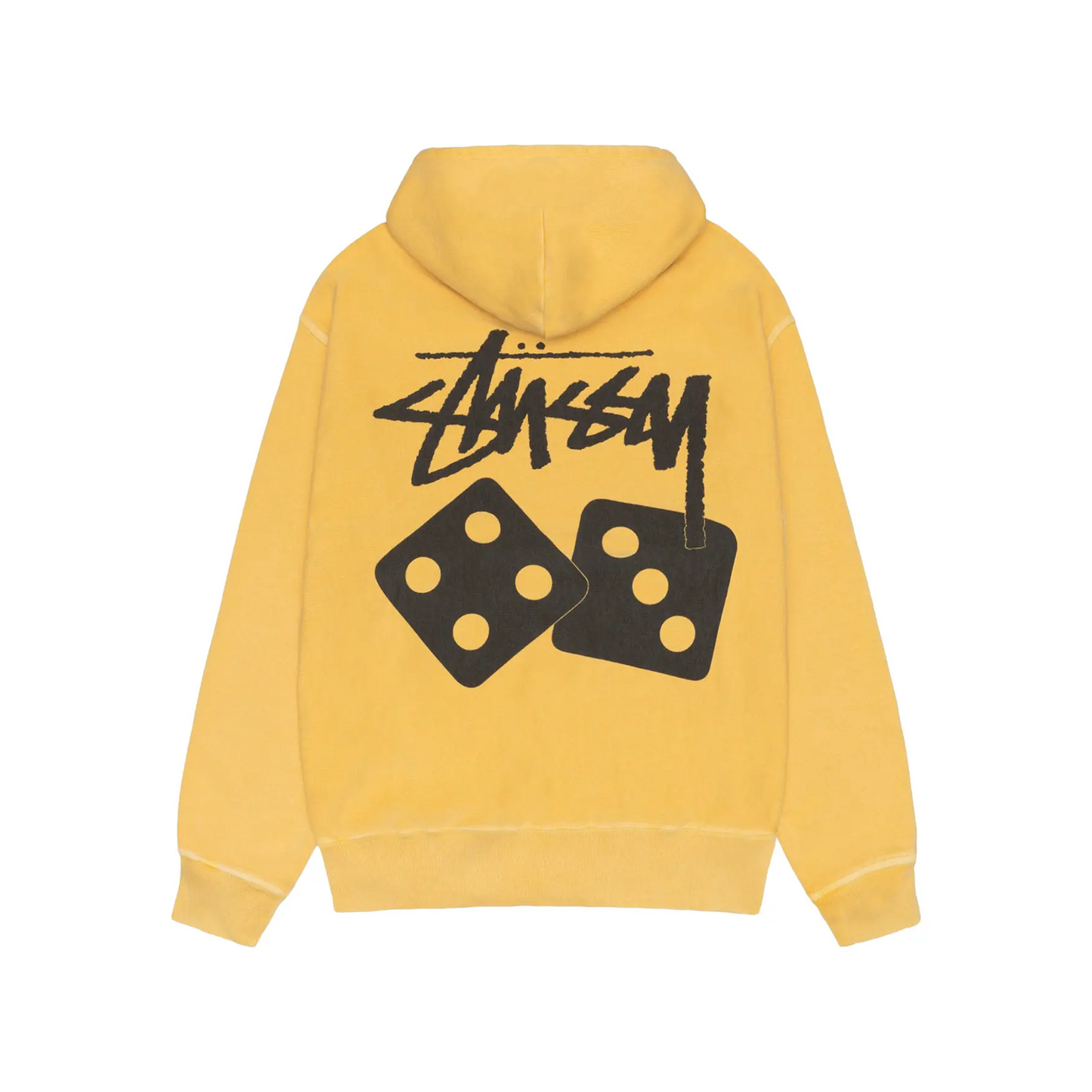 Stussy Dice Zip Hoodie Pigment Dyed Yellow