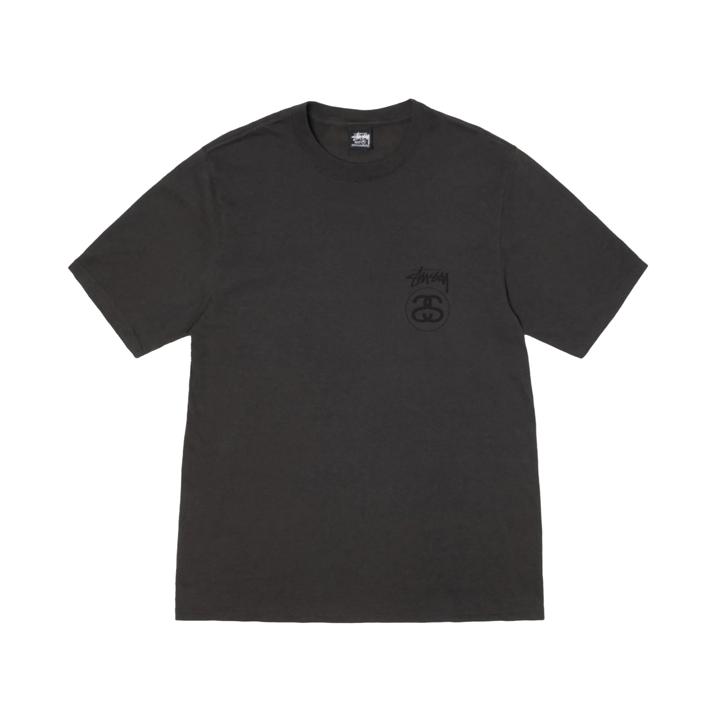 Stussy Stock Link Pigment Dyed T-Shirt Faded Black