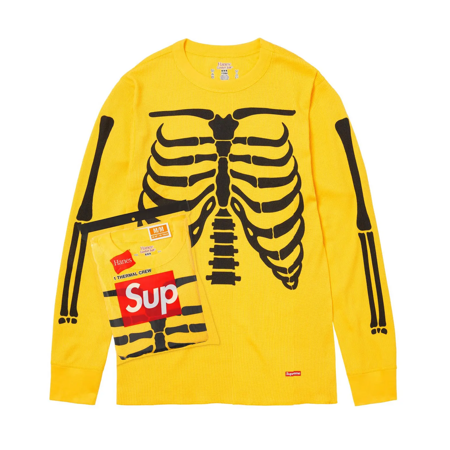 Supreme Hanes Bones Thermal Crew FW25 (1 Pack) Yellow