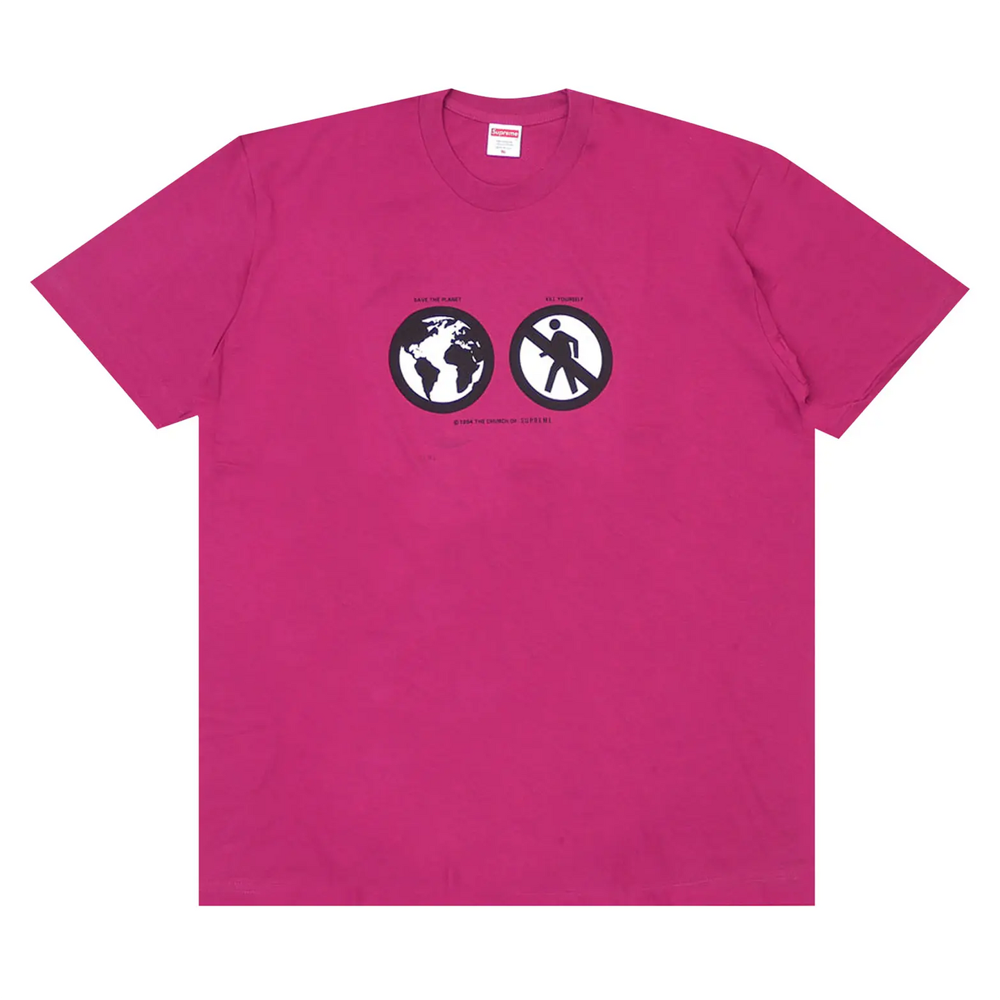 Supreme Save The Planet Tee Magenta