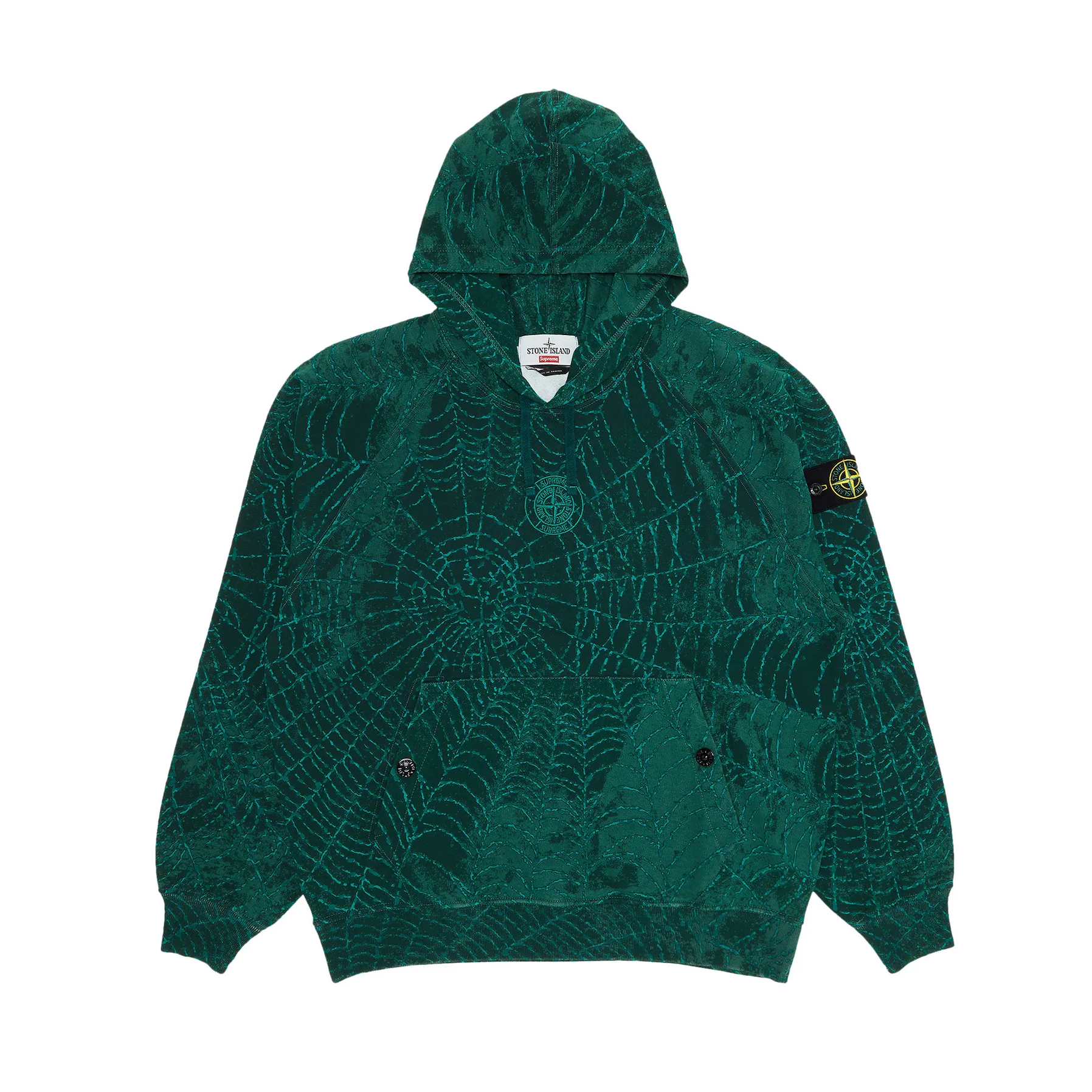 Supreme Stone Island Hooded Sweatshirt (FW23) Dark Green [USED