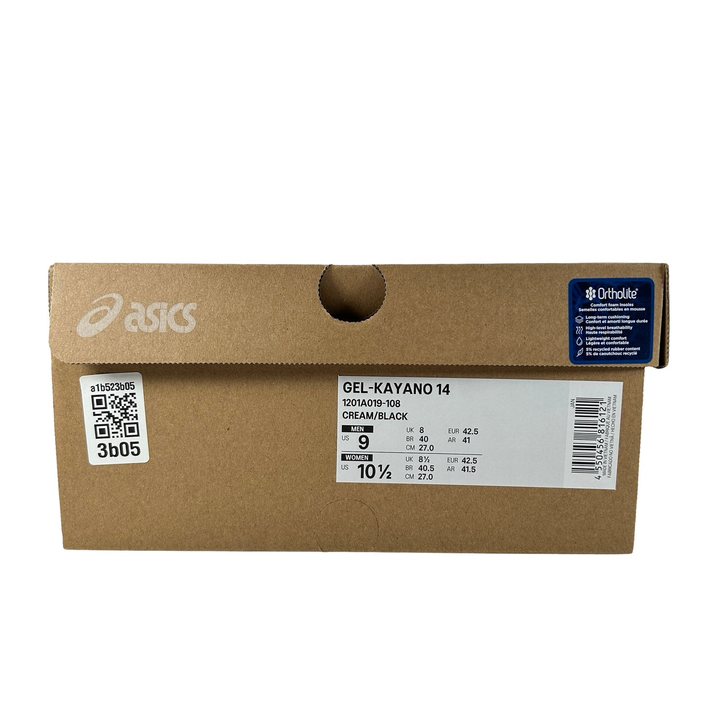 1201A019 108 ASICS Gel-Kayano 14 Crema Negro Metálico Ciruela