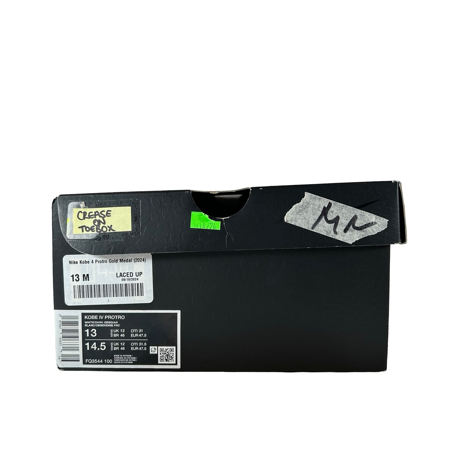 FQ3544 100 Nike Kobe 4 Protro Gold Medal (2024) - 13 M (Crease on toebox)