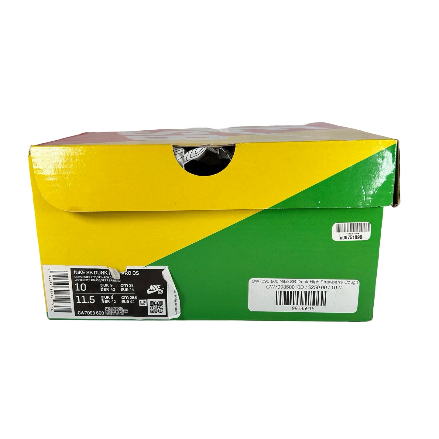 CW7093 600 Nike SB Dunk High Tos de fresa