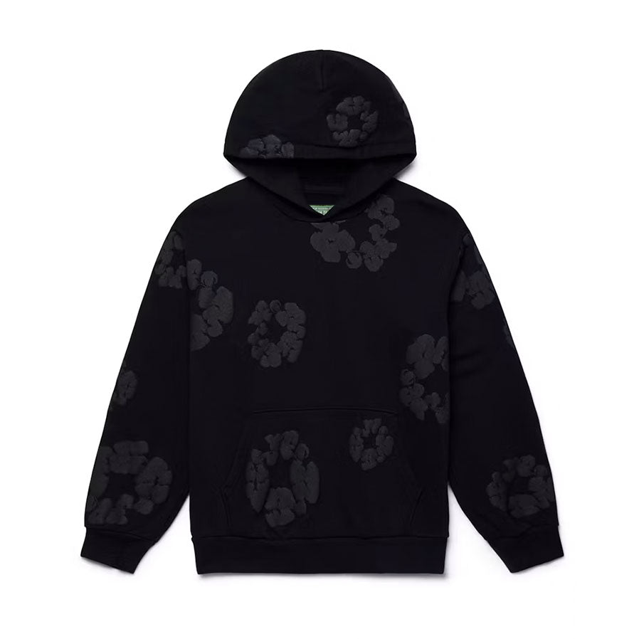 Denim Tears Cotton Wreath Hoodie Black Monochrome