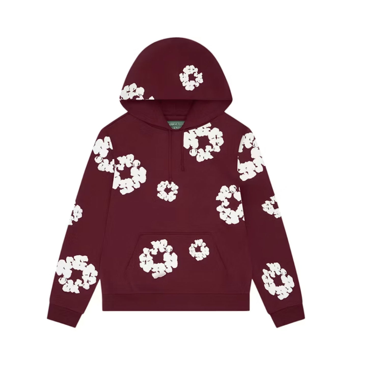 Denim Tears Cotton Wreath Hoodie Burgundy