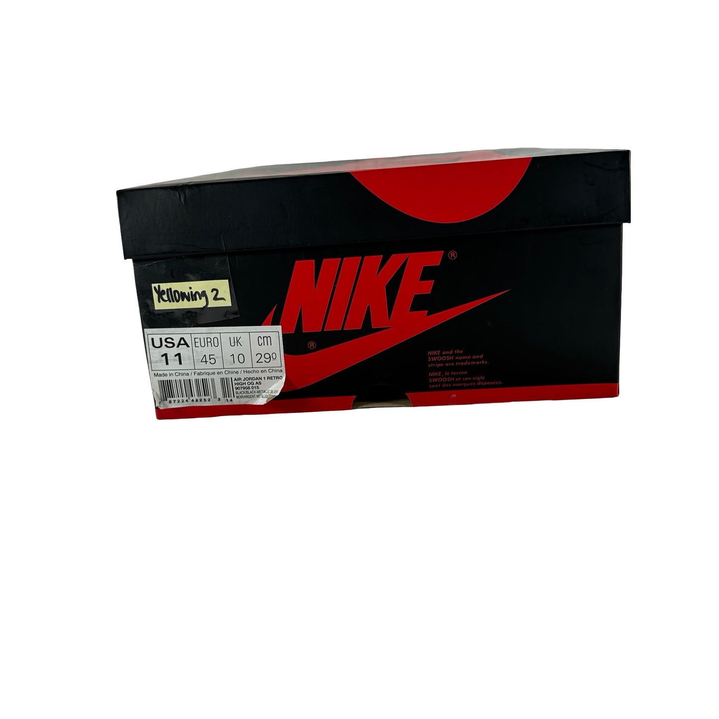 907958 015 Jordan 1 Retro All-Star Chameleon (2017) - 11 M (Yellowing2)