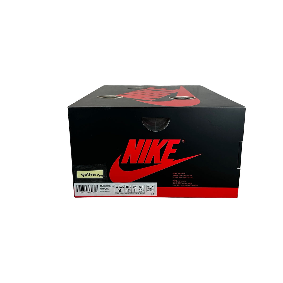 AA3834 100 Air Jordan 1 Retro High Virgil Abloh Archive Alaska - 9 M (Yellowing)