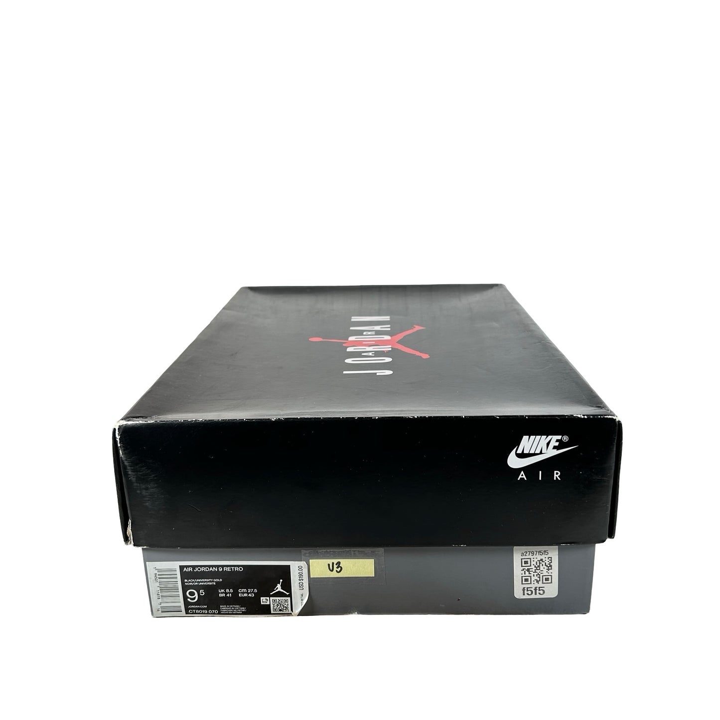 CT8019 070 Jordan 9 Retro Dark Charcoal Universidad Oro