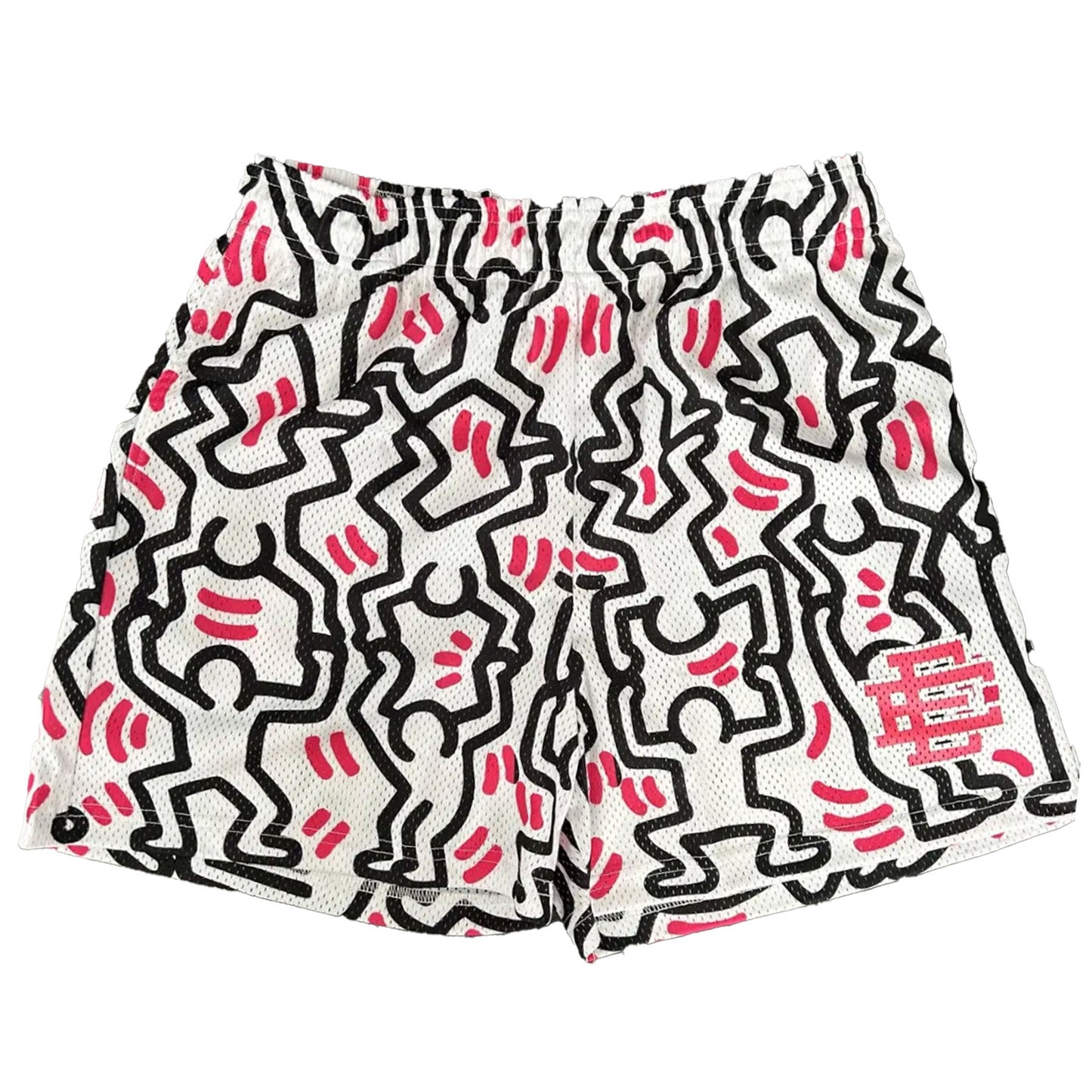Ee Eric Emanuel Keith Haring Pink Art Basel Miami Exclusive Shorts